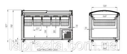 Морозильна бонета Ubc Titan 1.85 (880 л) автовідтайка купити в інтернет-магазині LabResta