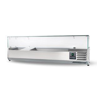 Витрина настольная HURAKAN HKN-GXD1200GC холодильная для топпинга купити в интернет-магазине LabResta